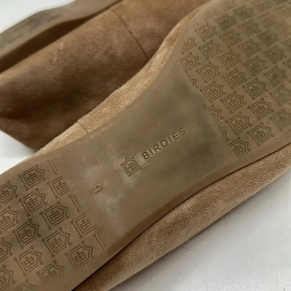 Birdies The Starling Slip On Flats Comfortable Latte Tan Suede Leather Size 9 - Picture 9 of 11